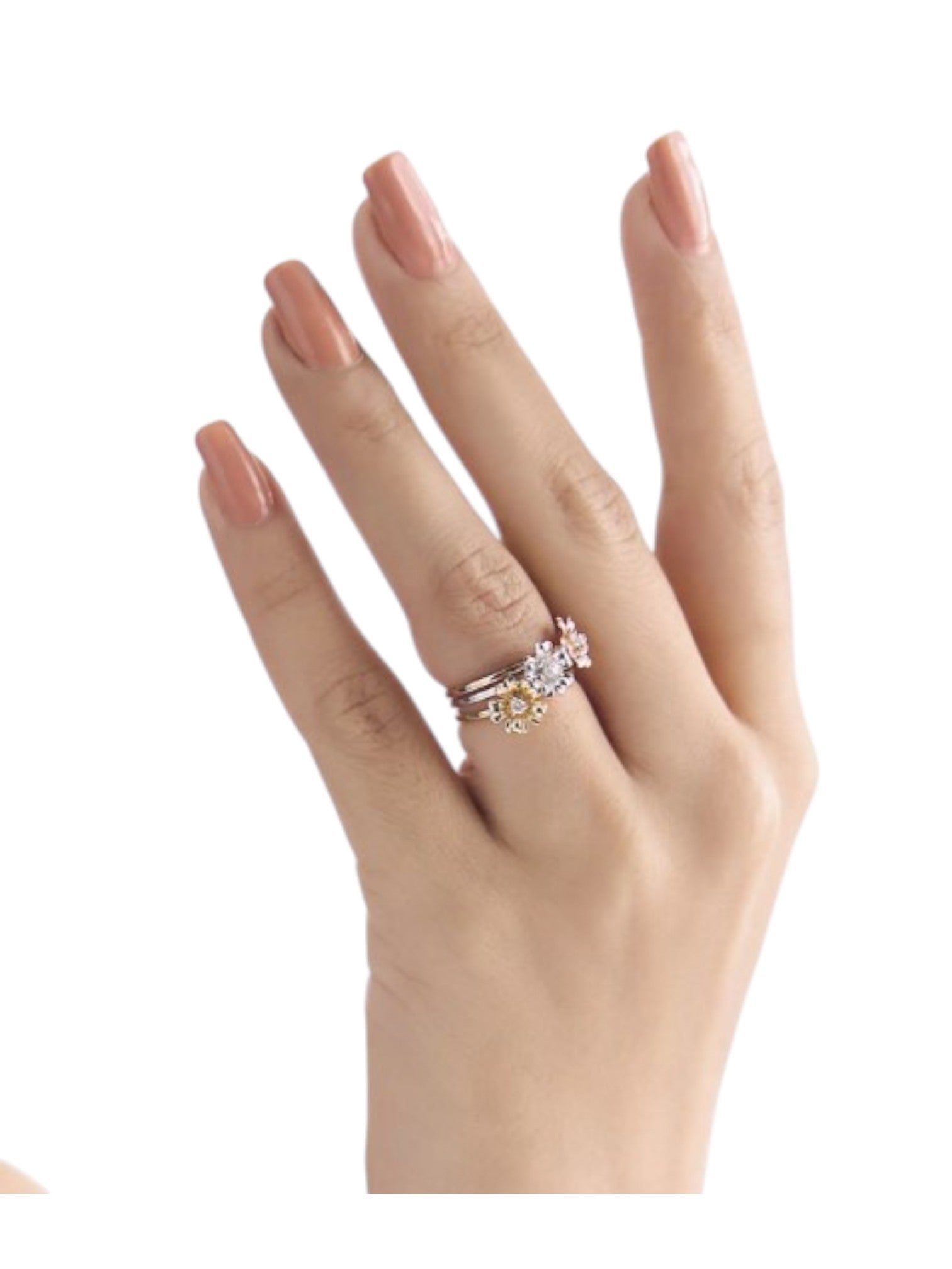 Trendy Silver, Gold, Rose Gold Plated CZ Stone Light Weight Ring For Women By Kesardeep